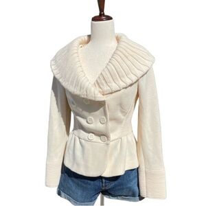 Luisa Spagnoli Woolmark Knit Cardigan Chunky Sweater